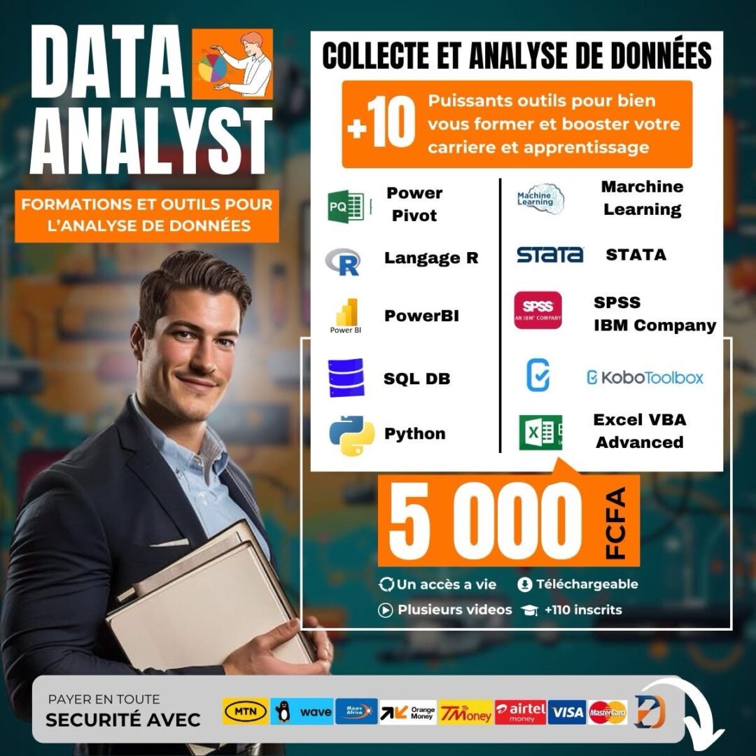 Formation DATA ANALYST (Analyse de données) + COLLECTE DE DONNÉES