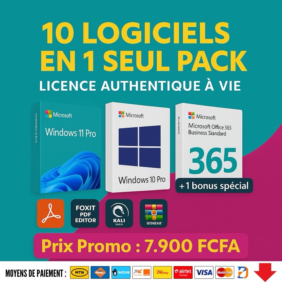 10 Logiciels en 1 seul Pack